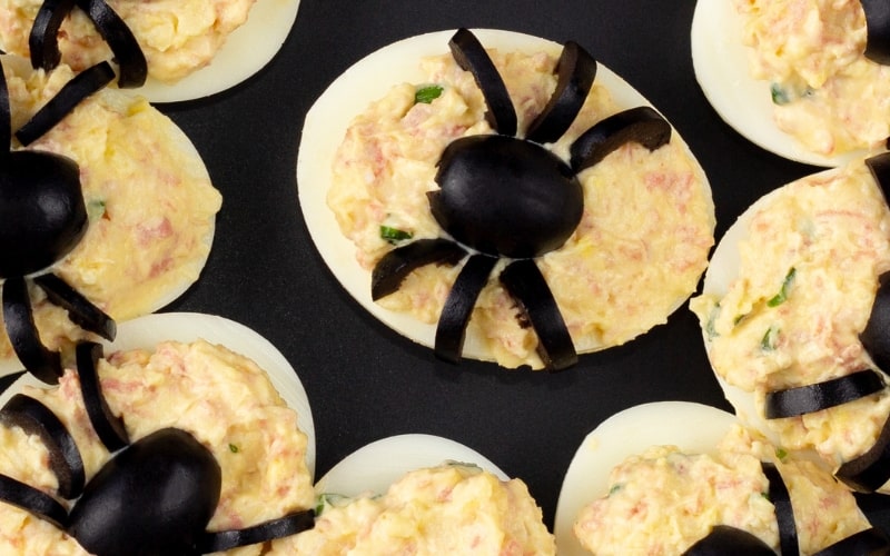 Spooky Halloween Deviled Eggs