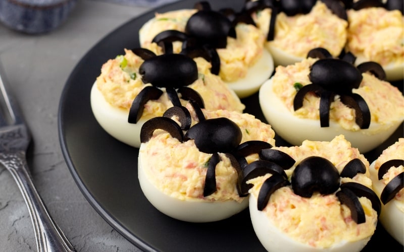 Spooky Halloween Deviled Eggs