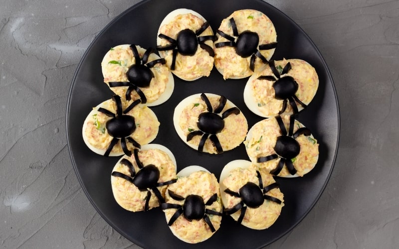 Spooky Halloween Deviled Eggs