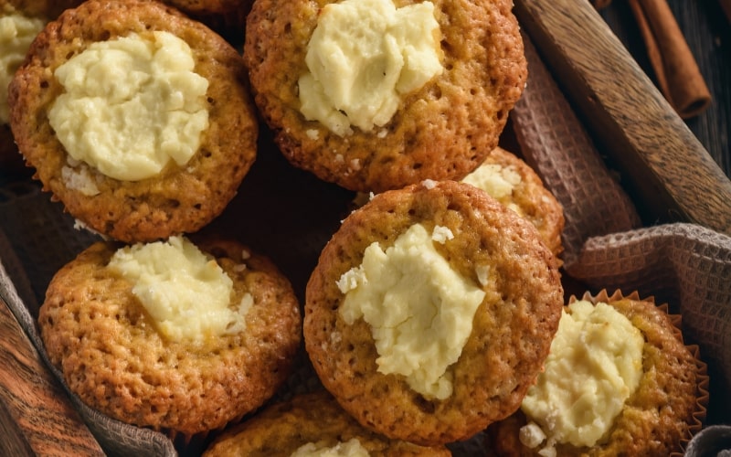 Bakery-Style Pumpkin Cream Cheese Muffins