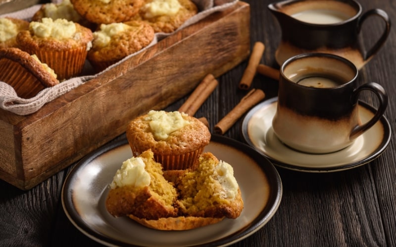 Bakery-Style Pumpkin Cream Cheese Muffins